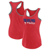 Philadelphia Phillies Profile Women's Plus Size Racerback Tank Top - Red