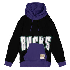 Milwaukee Bucks Hardwood Classics Big Face 5.0 Pullover Hoodie - Black | Mitchell & Ness online