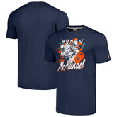 Steve McMichael Chicago Bears Homage Unisex Caricature Retired Player Tri-Blend T-Shirt - Navy discount