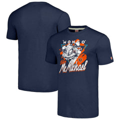 Steve McMichael Chicago Bears Homage Unisex Caricature Retired Player Tri-Blend T-Shirt - Navy discount