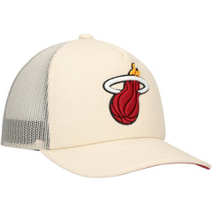 Miami Heat Trucker Adjustable Hat - Cream | Mitchell & Ness online
