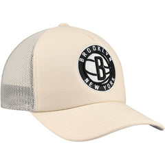Brooklyn Nets Trucker Adjustable Hat - Cream | Mitchell & Ness cheap