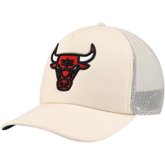 Chicago Bulls Trucker Adjustable Hat - Cream | Mitchell & Ness cheap