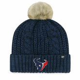 Houston Texans '47 Women's Meeko Cuffed Knit Hat with Pom - Navy sale