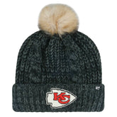 Kansas City Chiefs '47 Women's Meeko Cuffed Knit Hat with Pom - Black sale