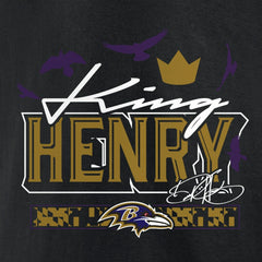 Derrick Henry Baltimore Ravens King Henry's Crown T-Shirt - Black online