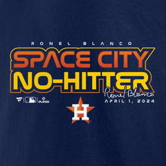 Ronel Blanco Houston Astros Space City No-Hitter T-Shirt - Navy