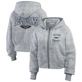 New Orleans Pelicans WEAR by Erin Andrews Women's Speckled Radiator Full-Zip Hoodie - Heather Gray outlet