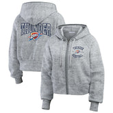 Oklahoma City Thunder WEAR by Erin Andrews Women's Speckled Radiator Full-Zip Hoodie - Heather Gray on sale