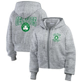 Boston Celtics WEAR by Erin Andrews Women's Speckled Radiator Full-Zip Hoodie - Heather Gray online
