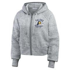 Indiana Pacers WEAR by Erin Andrews Women's Speckled Radiator Full-Zip Hoodie - Heather Gray outlet