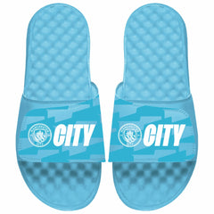 Manchester City ISlide Unisex Pattern Slide Sandals - Sky Blue for sale
