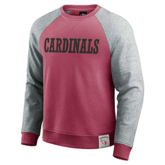 Arizona Cardinals Darius Rucker Collection Colorblock Pullover Sweatshirt - Cardinal/Heather Gray outlet