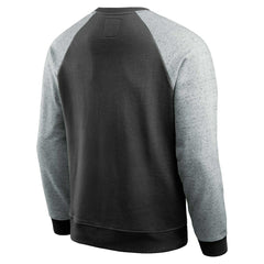 New Orleans Saints Darius Rucker Collection Colorblock Pullover Sweatshirt - Black/Heather Gray cheap