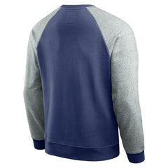 New York Giants Darius Rucker Collection Colorblock Pullover Sweatshirt - Royal/Heather Gray sale