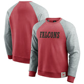 Atlanta Falcons Darius Rucker Collection Colorblock Pullover Sweatshirt - Red/Heather Gray discount