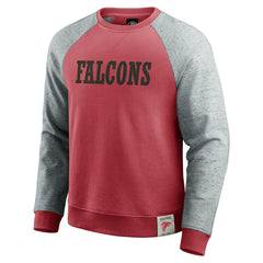 Atlanta Falcons Darius Rucker Collection Colorblock Pullover Sweatshirt - Red/Heather Gray discount