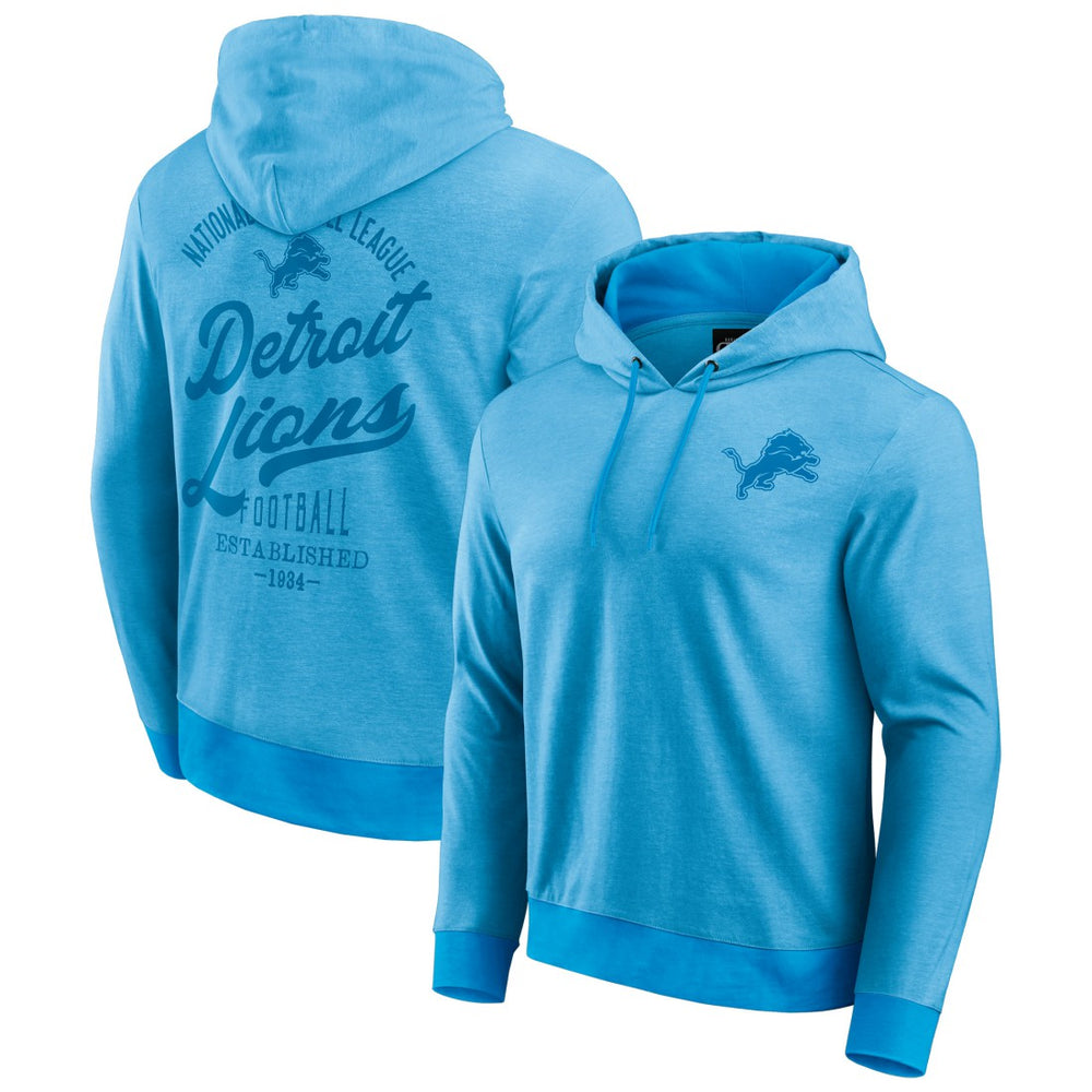 Detroit Lions Darius Rucker Collection Tonal Knit Pullover Hoodie - Blue for sale