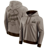 Cleveland Browns Darius Rucker Collection Tonal Knit Pullover Hoodie - Brown for sale