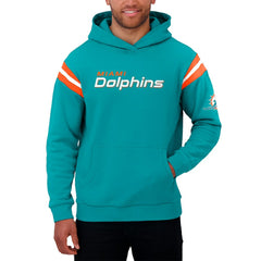 Miami Dolphins Darius Rucker Collection Football Washed Pullover Hoodie - Aqua on sale
