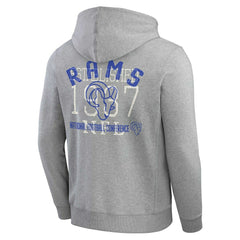 Los Angeles Rams Darius Rucker Collection Vintage Stripe Full-Zip Hoodie - Heather Gray cheap