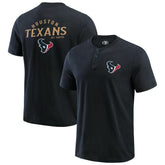 Houston Texans Darius Rucker Collection Washed Henley T-Shirt - Black for sale