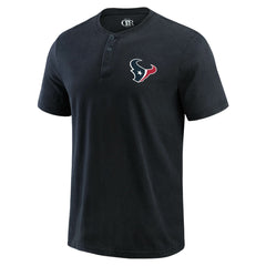 Houston Texans Darius Rucker Collection Washed Henley T-Shirt - Black for sale