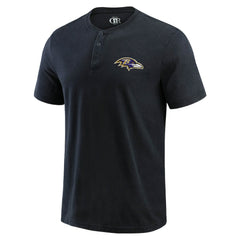 Baltimore Ravens Darius Rucker Collection Washed Henley T-Shirt - Black online
