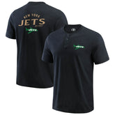 New York Jets Darius Rucker Collection Washed Henley T-Shirt - Black sale