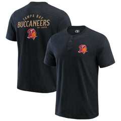 Tampa Bay Buccaneers Darius Rucker Collection Washed Henley T-Shirt - Black sale