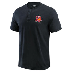 Tampa Bay Buccaneers Darius Rucker Collection Washed Henley T-Shirt - Black sale