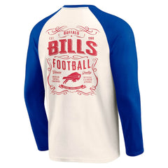 Buffalo Bills Darius Rucker Collection Raglan Henley T-Shirt - Cream/Royal for sale