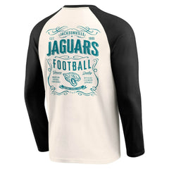 Jacksonville Jaguars Darius Rucker Collection Raglan Henley T-Shirt - Cream/Black sale