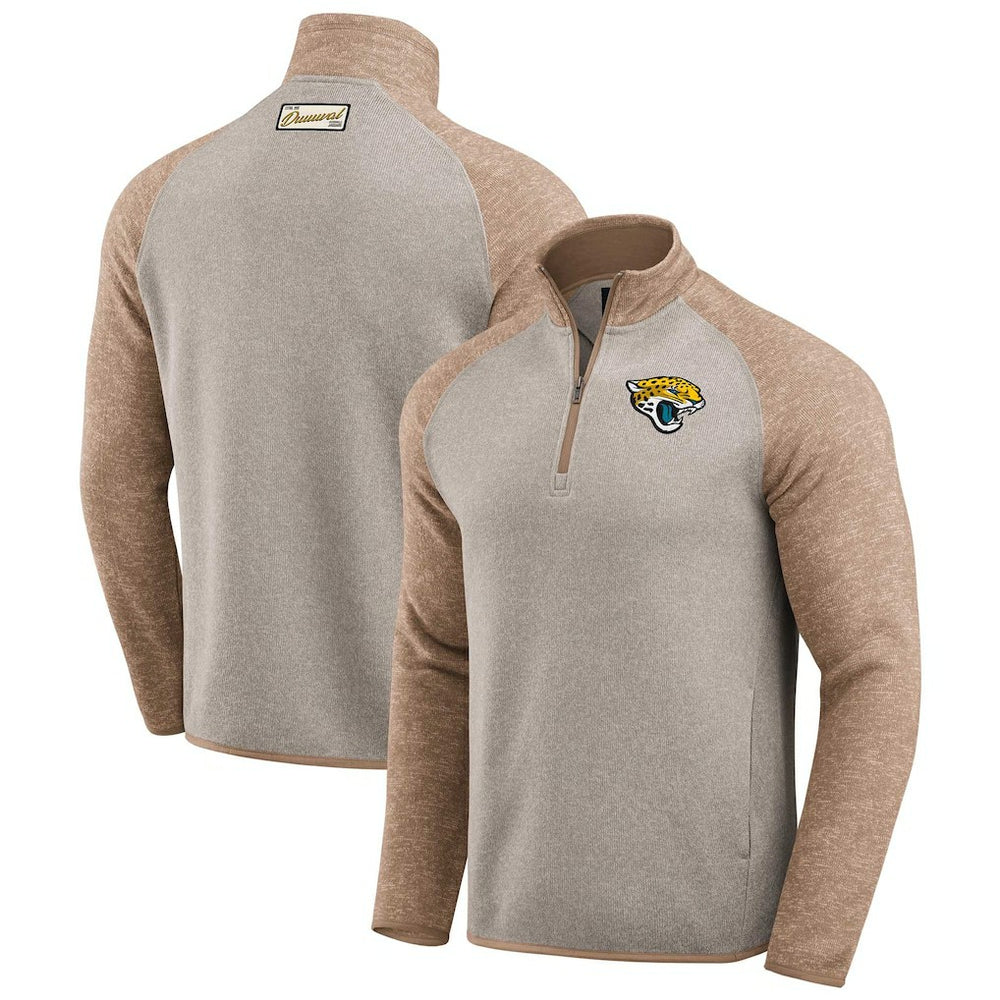 Jacksonville Jaguars Darius Rucker Collection Tonal Quarter-Zip Jacket - Tan cheap