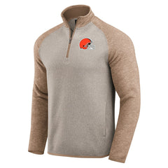 Cleveland Browns Darius Rucker Collection Tonal Quarter-Zip Jacket - Tan on sale