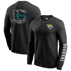 Jacksonville Jaguars Darius Rucker Collection Washed Waffle-Knit Long Sleeve T-Shirt - Black cheap