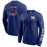 New York Giants Darius Rucker Collection Washed Waffle-Knit Long Sleeve T-Shirt - Royal for sale