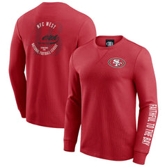 San Francisco 49ers Darius Rucker Collection Washed Waffle-Knit Long Sleeve T-Shirt - Scarlet sale