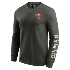 Tampa Bay Buccaneers Darius Rucker Collection Washed Waffle-Knit Long Sleeve T-Shirt - Pewter on sale
