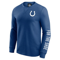 Indianapolis Colts Darius Rucker Collection Washed Waffle-Knit Long Sleeve T-Shirt - Royal outlet