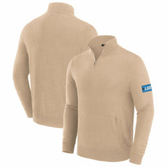 Detroit Lions J. Palmer Franchise Quarter-Zip Sweater - Tan for sale