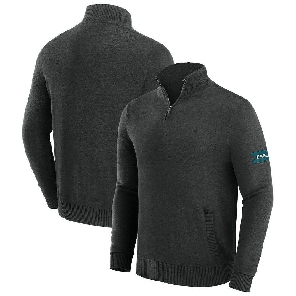 Philadelphia Eagles J. Palmer Franchise Quarter-Zip Sweater - Black outlet