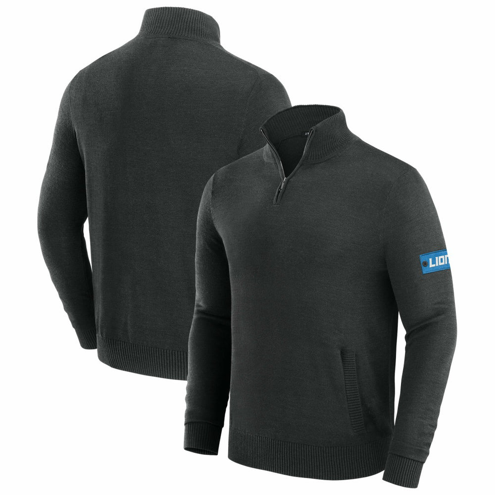 Detroit Lions J. Palmer Franchise Quarter-Zip Sweater - Black for sale