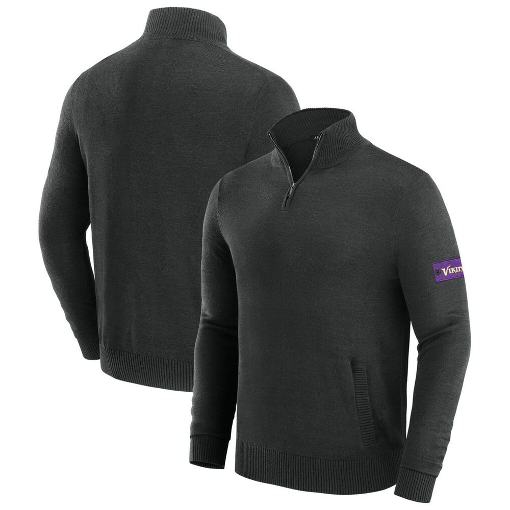 Minnesota Vikings J. Palmer Franchise Quarter-Zip Sweater - Black online