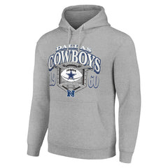 Dallas Cowboys Starter 80s Retro Pullover Hoodie - Heather Gray sale