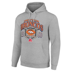 Denver Broncos Starter 80s Retro Pullover Hoodie - Heather Gray on sale