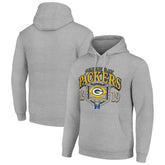 Green Bay Packers Starter 80s Retro Pullover Hoodie - Heather Gray discount