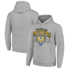 Green Bay Packers Starter 80s Retro Pullover Hoodie - Heather Gray discount