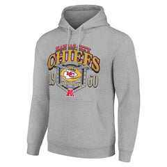 Kansas City Chiefs Starter 80s Retro Pullover Hoodie - Heather Gray sale