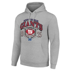 New York Giants Starter 80s Retro Pullover Hoodie - Heather Gray for sale